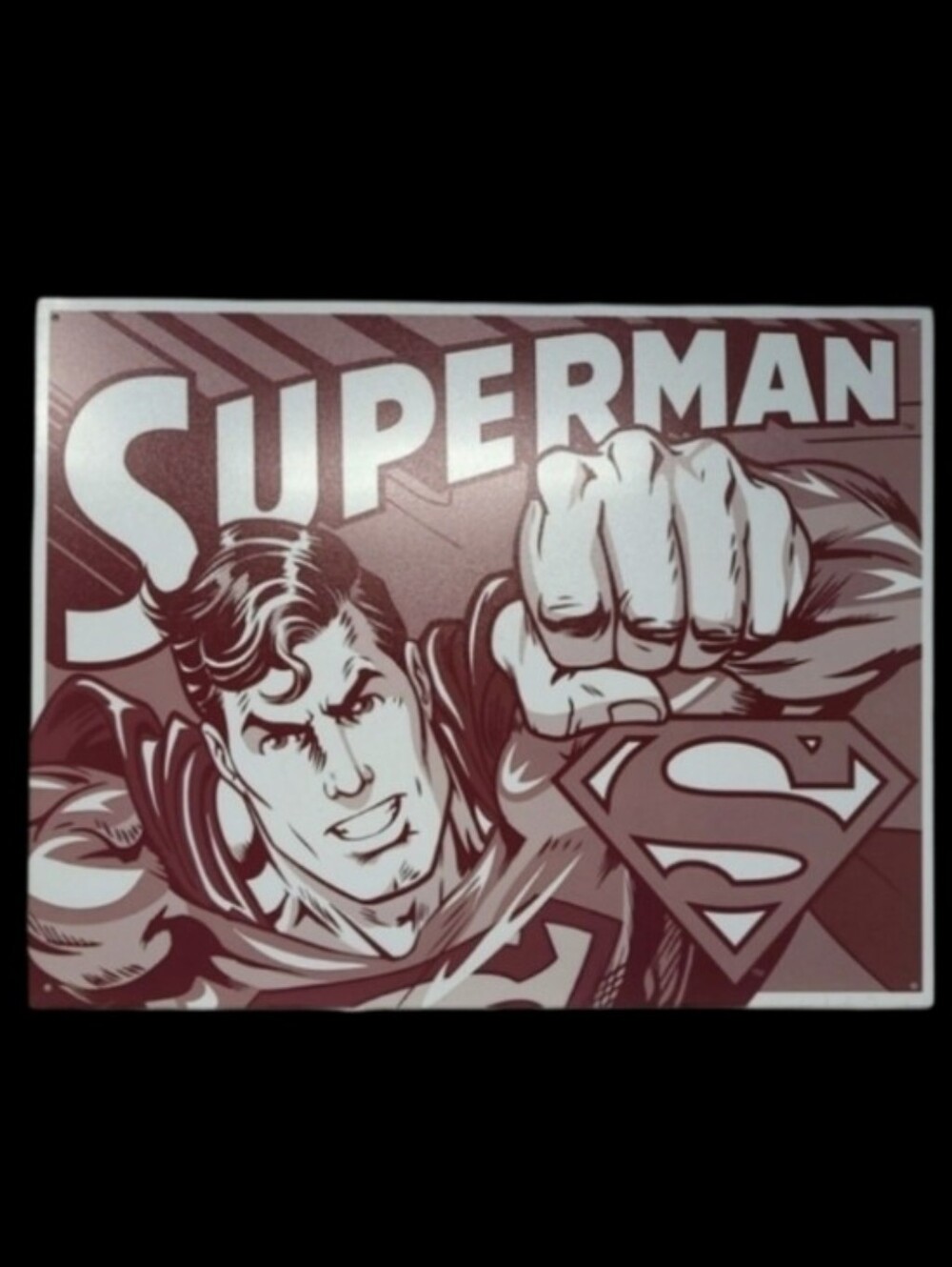 NEW - DC COMICS SUPERMAN RETRO 12.5"×16" METAL SIGN